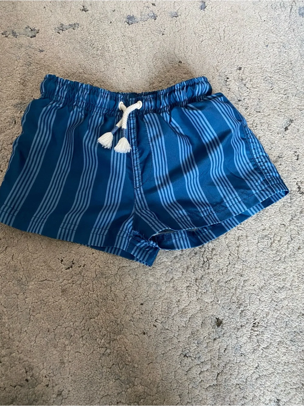 Zara Blue Striped Kids Swim Shorts Sz 3 years